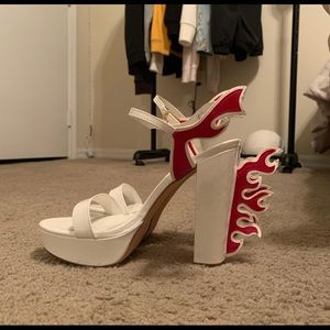 SUPER CUTE flame heels !! such a baddie statement